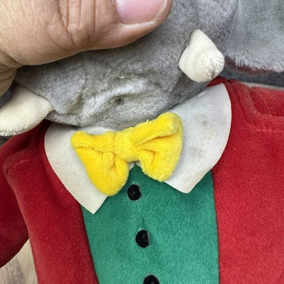 Babar‎ Elephant Stuffed Animal By Gund Plush Toy Red Suit 13" Polyester VTG 1988 - Picture 10 of 12